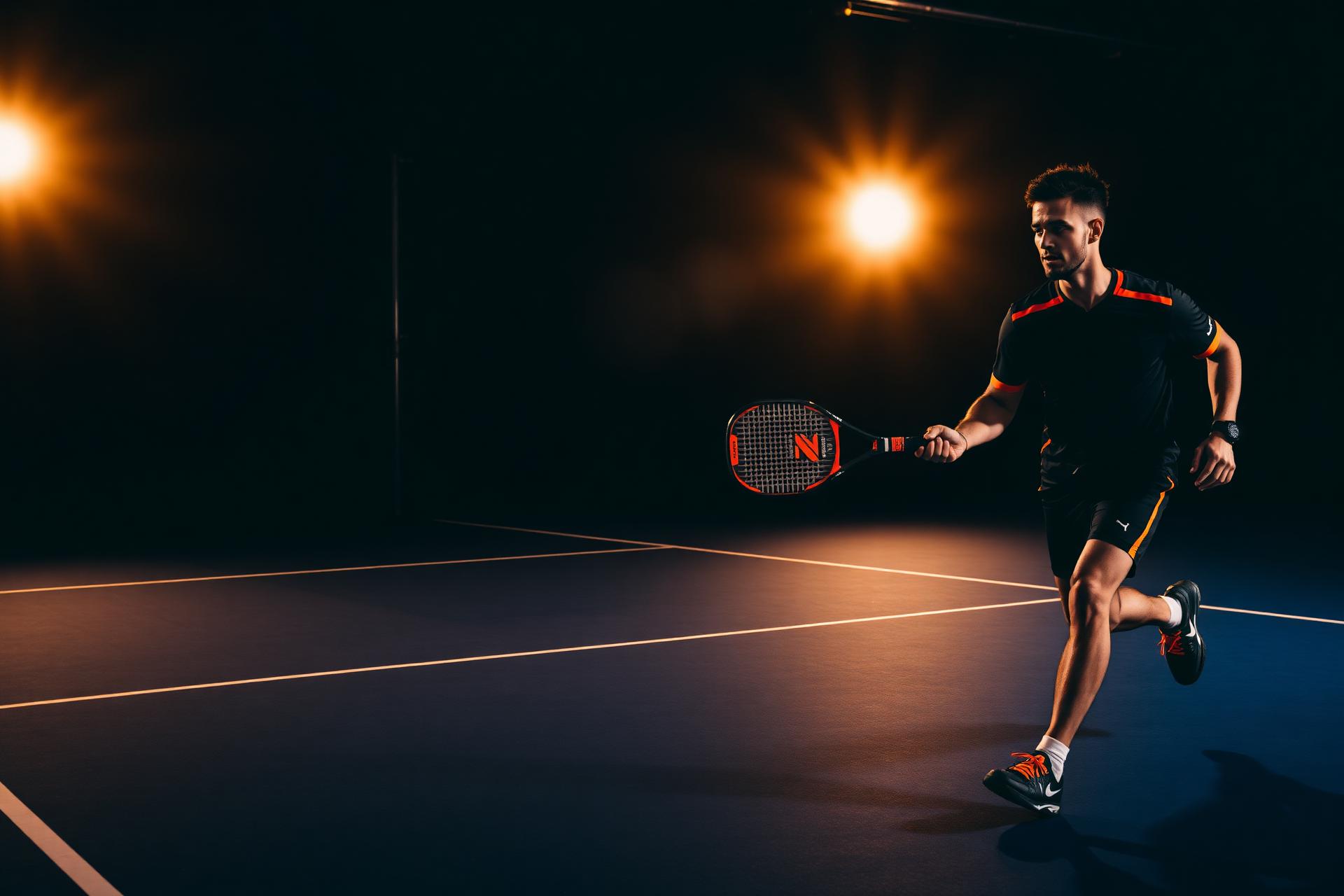 Jugador de padel con indumentaria Dos Soles Sports